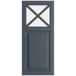 Epoq Heritage vitriiniovi puolikas lasi 40x92 cm keittiöön (siniharmaa)