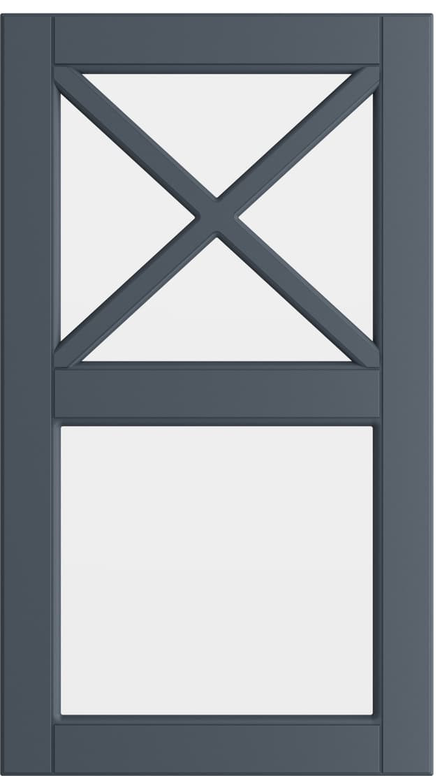 Epoq Heritage glassdør til kjøkken 40x70 cm (blågrå)
