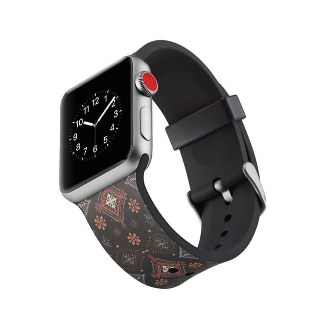 Silicone klockrem för Apple Watch 4 44mm, 3/2/1 42mm - Flowers