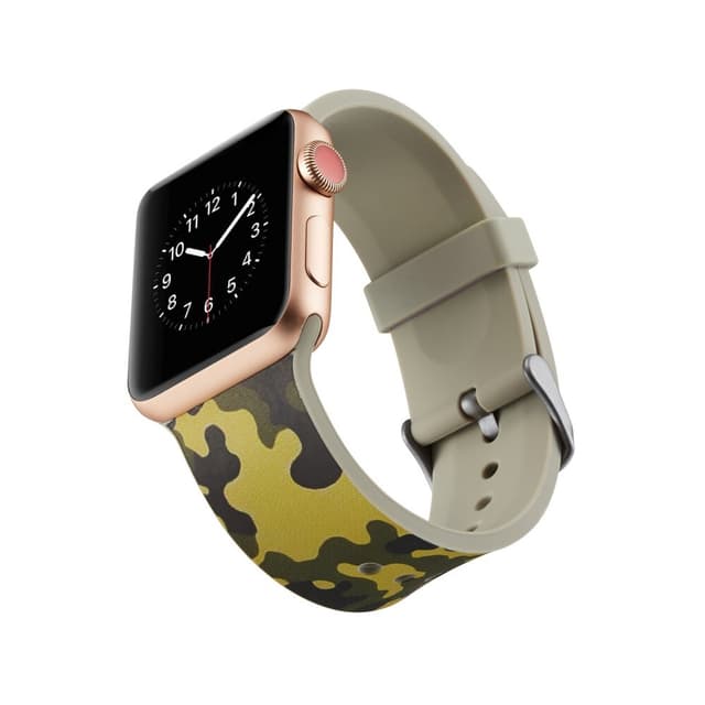 Silicone klockrem för Apple Watch 4 44mm, 3/2/1 42mm - Army Green Camouflage