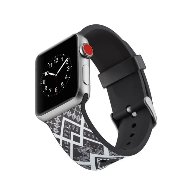 Silicone klockrem för Apple Watch 4 44mm, 3/2/1 42mm - Quadrangle