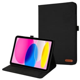 Til iPad 10.9 (2022) Tabletetui Dækstofstruktur - Sort