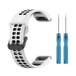 Klockarmband silikon Valkoinen 26 mm Garmin TACTIX DELTA/Enduro 2/Enduro/Fenix 7X/6X GPS/6X Pro/6X Sapphire GPS/5X Sapphire/5X GPS/5X Plus/Fenix 3/Fenix 3 GR/Fenix3 Sapphire/Descent MK1