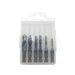 4341 metriske bor med kraner 6-pack Sølv