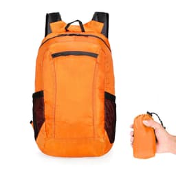 Sammenleggbar tursekk oransje 20-35 L