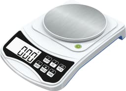 Digital skala batteridrevet 500g/0,01g Hvit