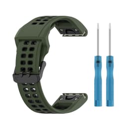 Klokkebånd silikon Mørk grønn Garmin Fenix 7S/7S Solar/7S Sapphire Solar/6S/6S Pro/5S/5S Plus/Instinct 2S
