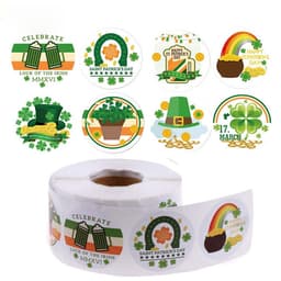 St. Patrick&#39 s Day Stickers 1 rulle med 500 stk