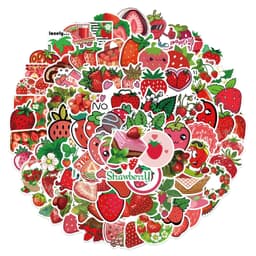 Strawberry Stickers 100-Pack Flerfarget