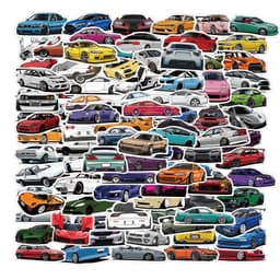 JDM Car Stickers 100-Pack Flerfarget