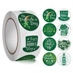 St. Patrick's Day Stickers 1 rulle med 500 st Flerfärgad