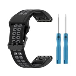 Klokkereim silikon Mørk grå Garmin Fenix 7S/7S Solar/7S Sapphire Solar/6S/6S Pro/5S/5S Plus/Instinct 2S