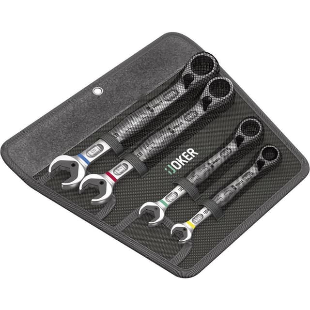 U-ring-blocknyckelset, 4 delar 10 - 19 mm Wera Joker