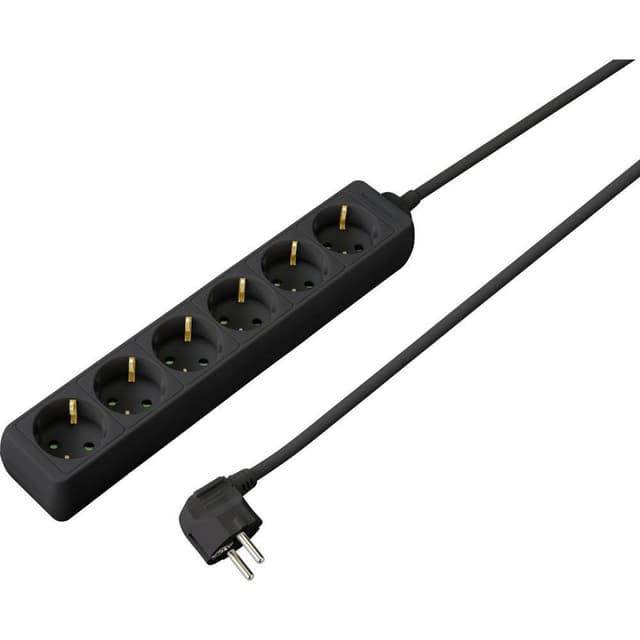 Sygonix SY-4890992 Grenuttag Svart Skyddskontakt
