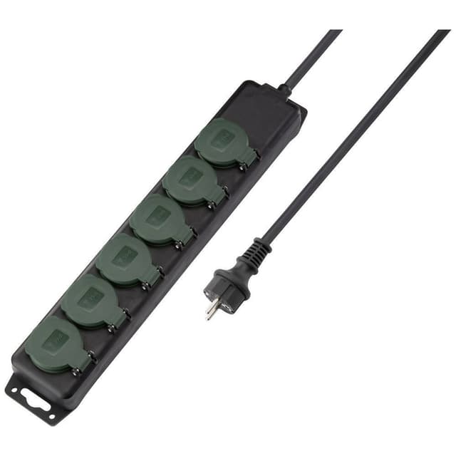 Sygonix SY-5145342 Grenuttag Svart, Standardgrön