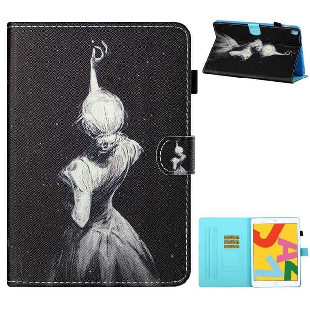 Till iPad 10.2 (2021)/(2020)/(2019) Vikbart fodral, ställ - Girl