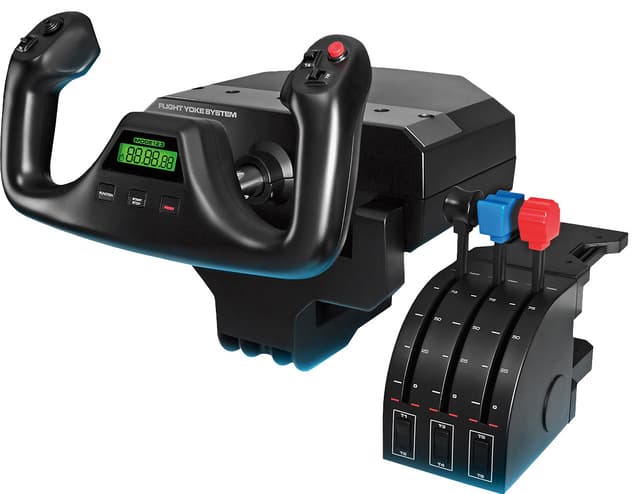Logitech G Saitek Pro yoke + gashåndtag