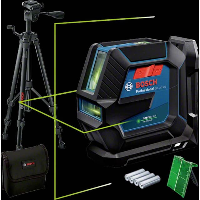 Bosch Professional GLL 2-15 G & Tripod Linjelaser inkl.