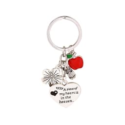 Nyckelring ""A piece of my heart is in heaven"" Silver