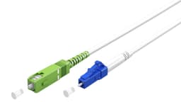 Fiberoptisk kabel (FTTH), Singlemode (OS2) Hvid, hvid (Simplex), 15 m