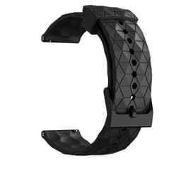 Klockarmband silikon med strukturmönster Musta 20 mm Samsung Galaxy Watch 5/5 Pro/Gear Sport, Huawei Watch GT3/GT2 42 mm, Honor Watch SE, Huami Amazfit GTS 3/GTS 2E, Garmin Forerunner 158/55/245/645