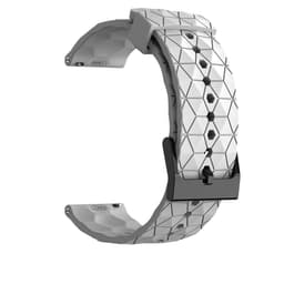 Klockarmband silikon med strukturmönster Valkoinen 20 mm Samsung Galaxy Watch 5/5 Pro/Gear Sport, Huawei Watch GT3/GT2 42 mm, Honor Watch SE, Huami Amazfit GTS 3/GTS 2E, Garmin Forerunner 158/55/245/645