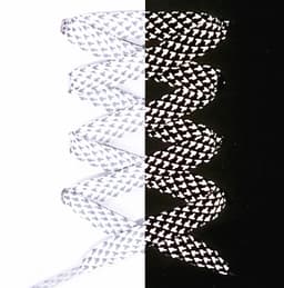 Reflekterende flate skolisser 1 par Hvit 100 cm