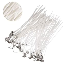 Ljusveke (20 cm) 100-pack med hållare Vit