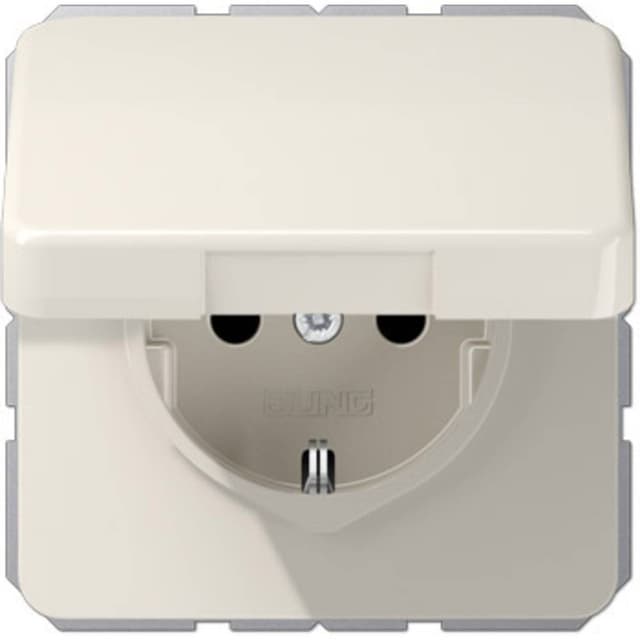 Jung 1x Insats Vägguttag lock Cremevit CD1520BFKL
