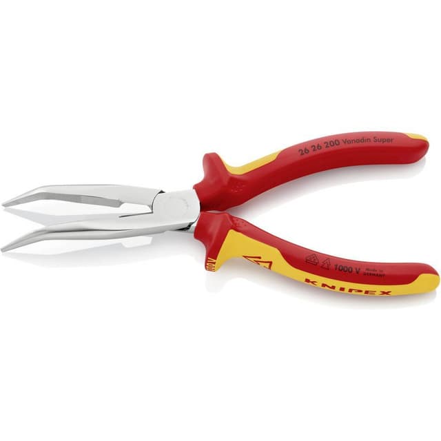 Knipex 26 26 200 VDE Fladrundtang 45° bøjet 200 mm