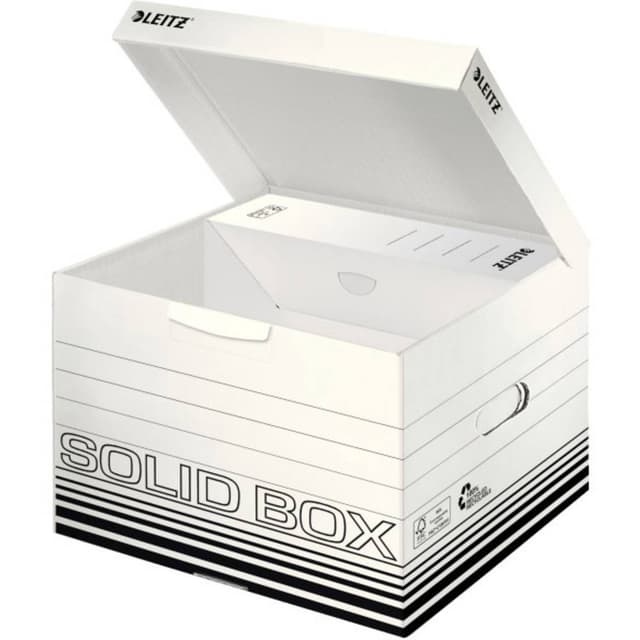 Leitz Arkivbox 6118-00-01 Kartong Vit, Svart 10 st