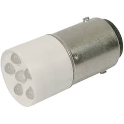 CML LED-signallampe BA15d Kølig hvid 24 V/DC, 24 V/AC