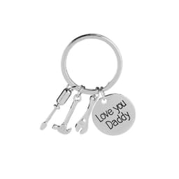 Nøkkelring til pappa ""Love you Daddy"" Sølv
