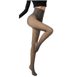 Falsk gjennomsiktig varm tights helfot 0-10 ℃ Grå