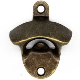 Veggmontert ølflaskeåpner Bronse