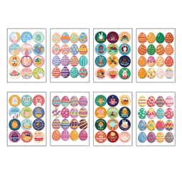 Påskeklistermærker 8 ark / 96 stk MultiColor