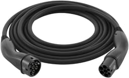 Laddkabel Typ 2, upp till 11 kW, 7 m, svart