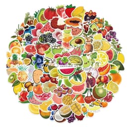 Cartoon Fruits Stickers 100-pack Flerfarget