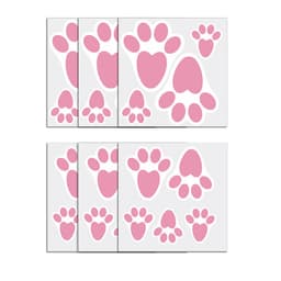 Påskeklistremerker 6 ark 27 stk Rosa
