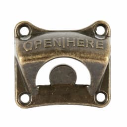 Veggmontert ølflaskeåpner Bronse