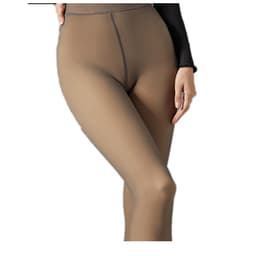 Falsk gjennomsiktig varm tights Half Foot 5-15 ℃ Brun