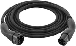 Laddkabel Typ 2, upp till 7,4 kW, 5 m, svart