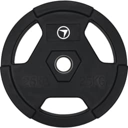 FitNord Weight Plate Tri Grip 50 mm, Styk, Vægtskive Gummieret 25 kg