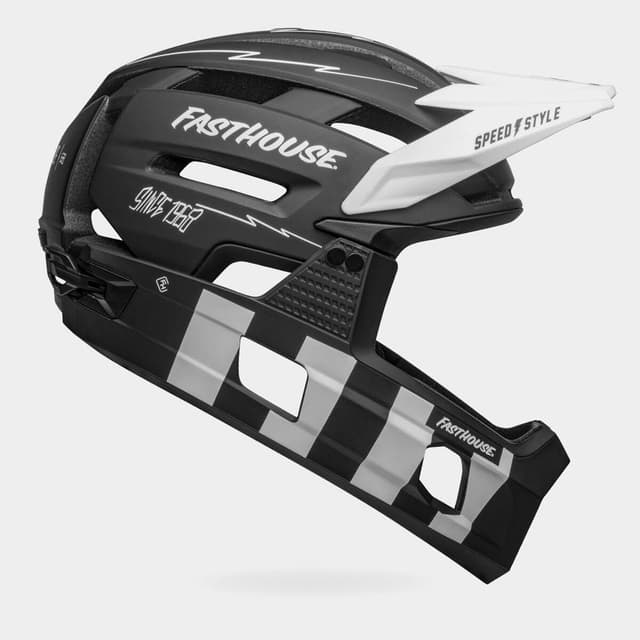 Bell Super Air R MIPS Fasthouse Matte Black/White, Cykelhjälm Svart M