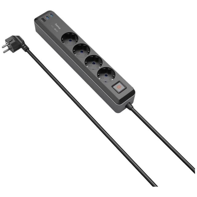 Hama 4-veis grenuttak med USB-lading