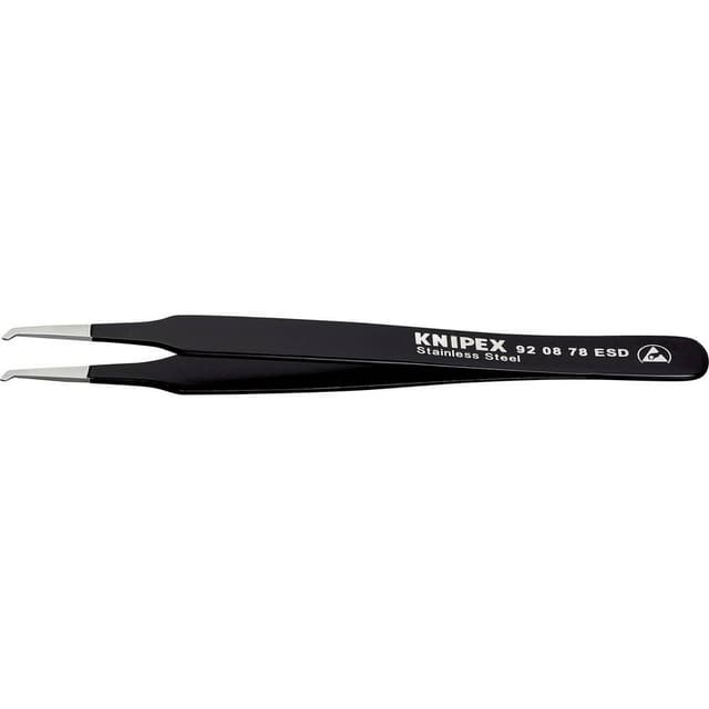 Knipex 92 08 78 ESD Precisionspincett Flat, böjd 45°