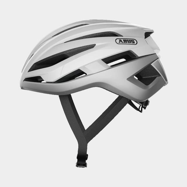 Abus StormChaser Polar White, Cykelhjälm Silver S