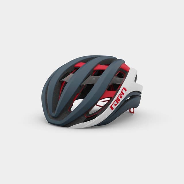 GIRO Aether Spherical MIPS Matte Portaro Grey/White/Red, Cykelhjälm Grå M