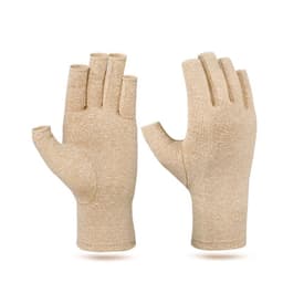 Fingerløse leddgiktkompresjonshansker 1 par Beige L