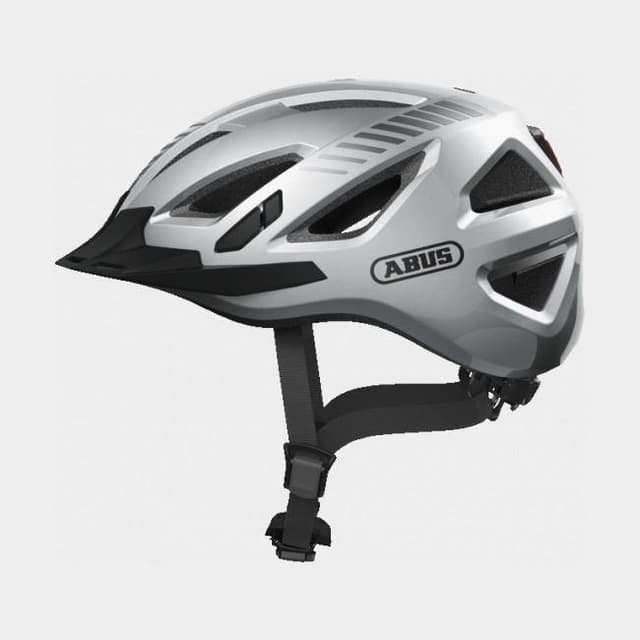 Abus Urban-I 3.0 Signal Silver, Cykelhjälm Silver Large